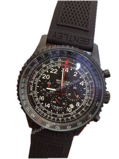 Replica Breitling Navitimer Chronograph Black Case Black Rubber Watch